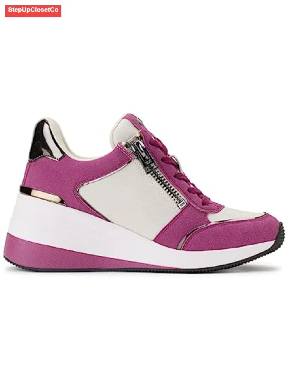 Lace Up Wedge Sneakers for Women - Fashion Sneaker